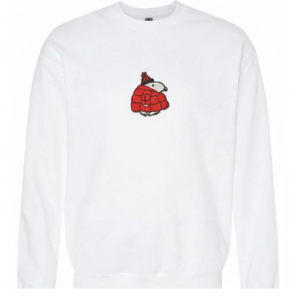 Puffer coat snoopy embroidered sweater